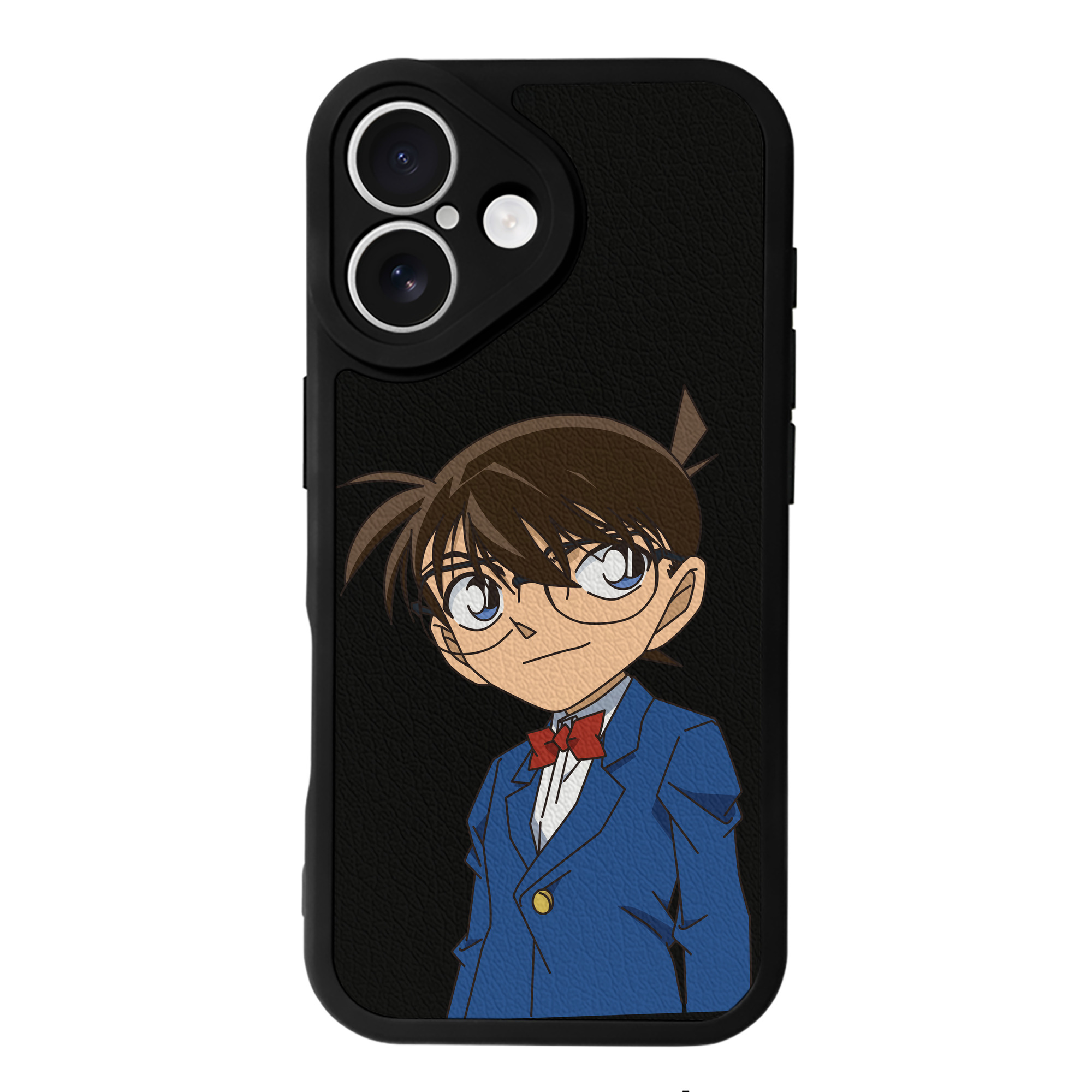 （画像用） 名探偵コナン 江戸川 コナン Detective Conan Conan Edogawa 【iPhone 16シリーズ対応】シリコンスマホケース（レザー調） 材質：シリコン